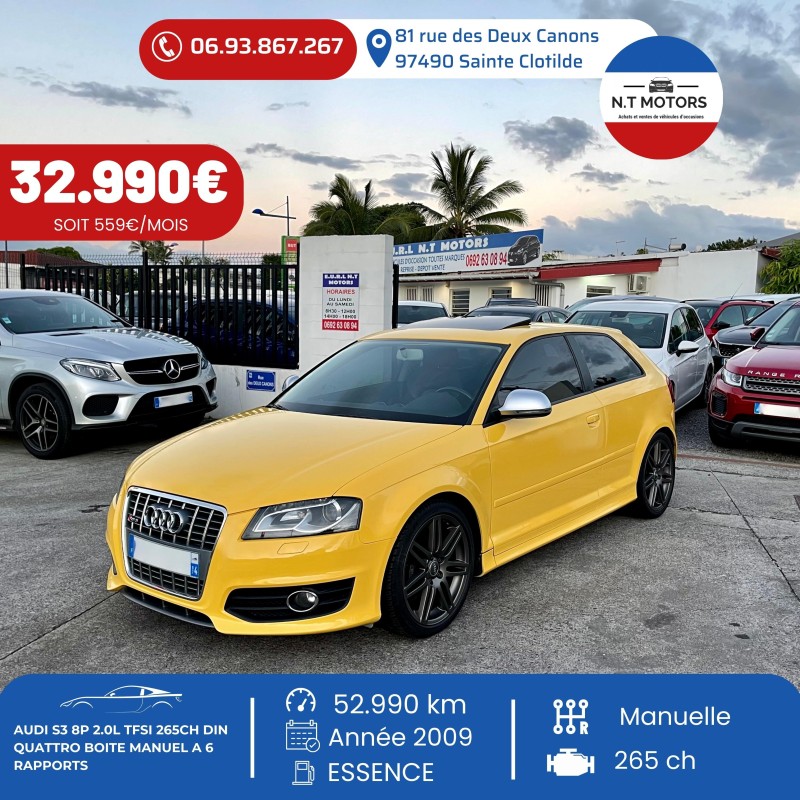 AUDI S3 8P 2.0L TFSI 265CH BVM6 QUATTRO ( TOIT OUVRANT ) 